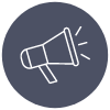 Line icon of megaphone