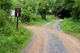 Re-Entering the Trail from Stuartsburg Road