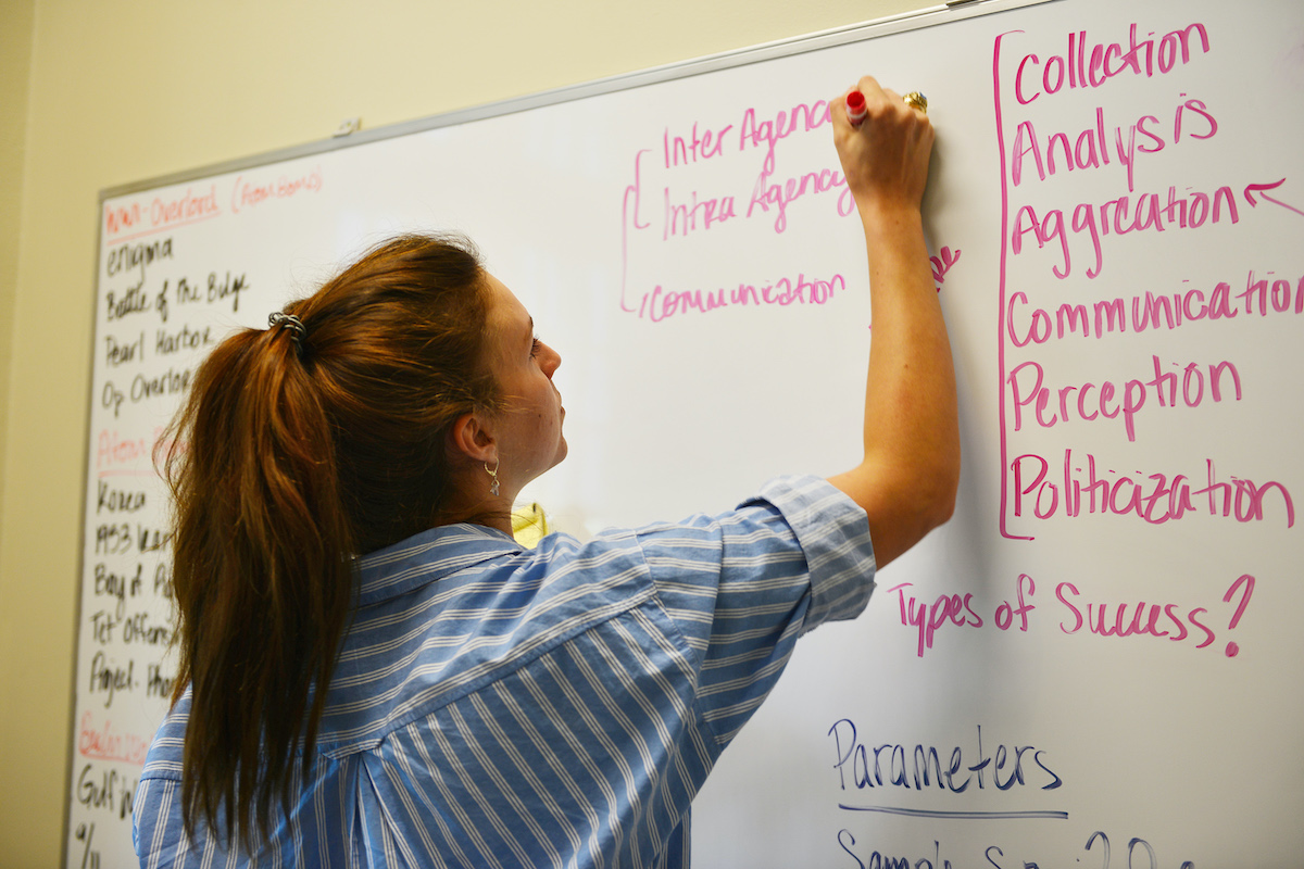 Student at VMI, a military college in Virginia, doing research