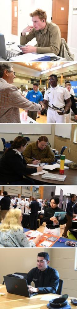 Students studying at VMI, a military college in Virginia