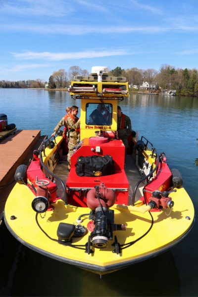 adets training to join the Navy through ROTC learn boat skills.