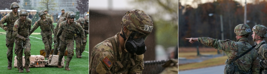 VMI cadets participating in Ranger Challenge prep and competiton at West Point, photos courtesy of US Army Cadet Command.