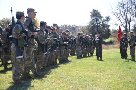 Cadets in Naval ROTC train as part of their mission to join the US Marine Corps