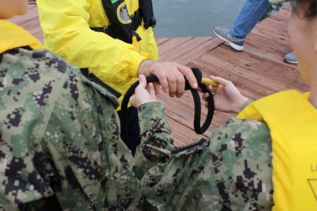 Navy ROTC cadets at VMI learn naval rope skills during FTX