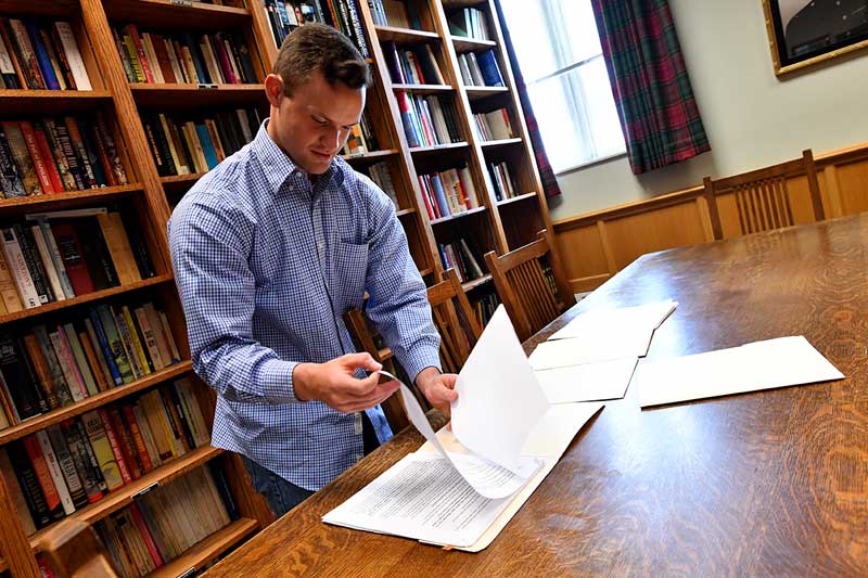 Student at VMI, a military college in Virginia, doing research