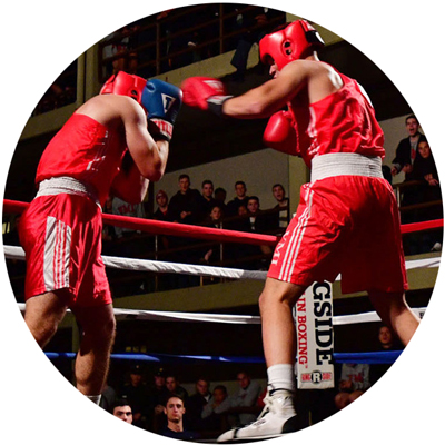 Boxing Club two cadets boxing photo circle