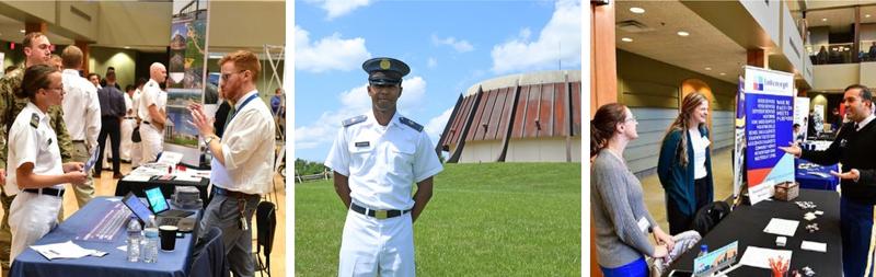 Cadets at career fairs and intern placement