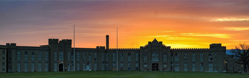 Sunset over barracks