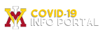 VMI Logo and text of COVID-19 Info Portal