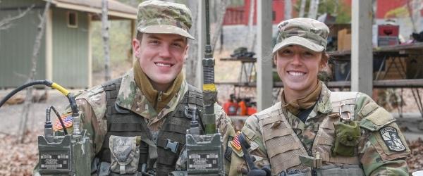Cadets pose for a photo during field training exercises (FTX)