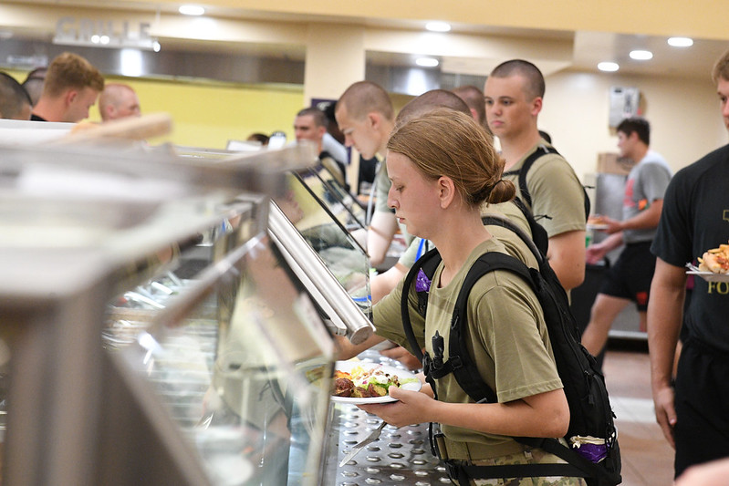 Cadet getting food in Crozet