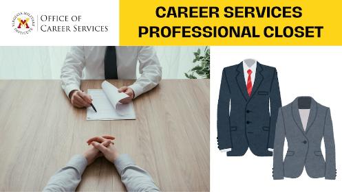 The Professional Closet is available to all cadets needing outfitted for job interviews, networking events, and other career-related events.