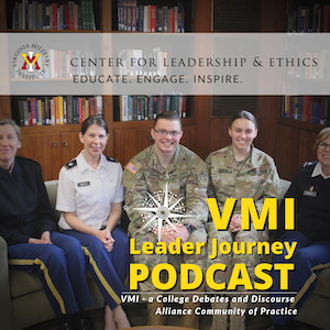 Group picture featuring College Debates and Discourse program faculty and cadet fellows