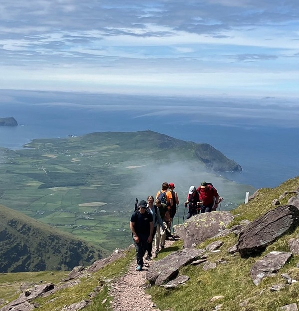 Cadets ascend Mt. Brandon, towering above the Atlantic coastline. –Photo courtesy of Lt. Col. Stephanie Hodde.
