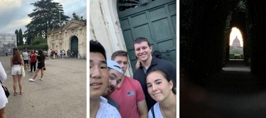 Photos of cadets on study abroad. Full details in caption below.