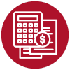 Calculator and payment icon