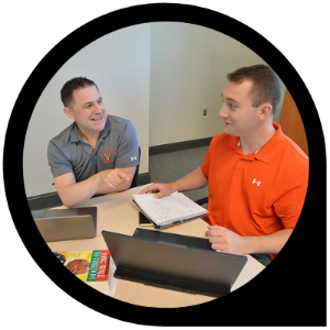 Mitchell Masterson ’22 with Maj. Jochen Arndt, assistant professor of history