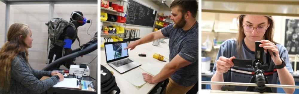 Students perform research during summer session experiences at VMI, a military college in Virginia.