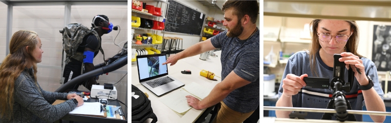 Students perform research during summer session experiences at VMI, a military college in Virginia.