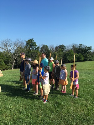 Children in a group during summer camp