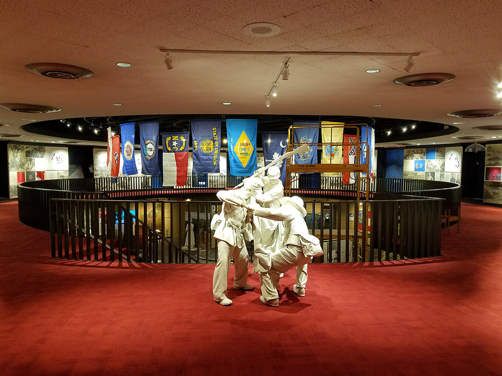 Photo of soldier statue inside the museum