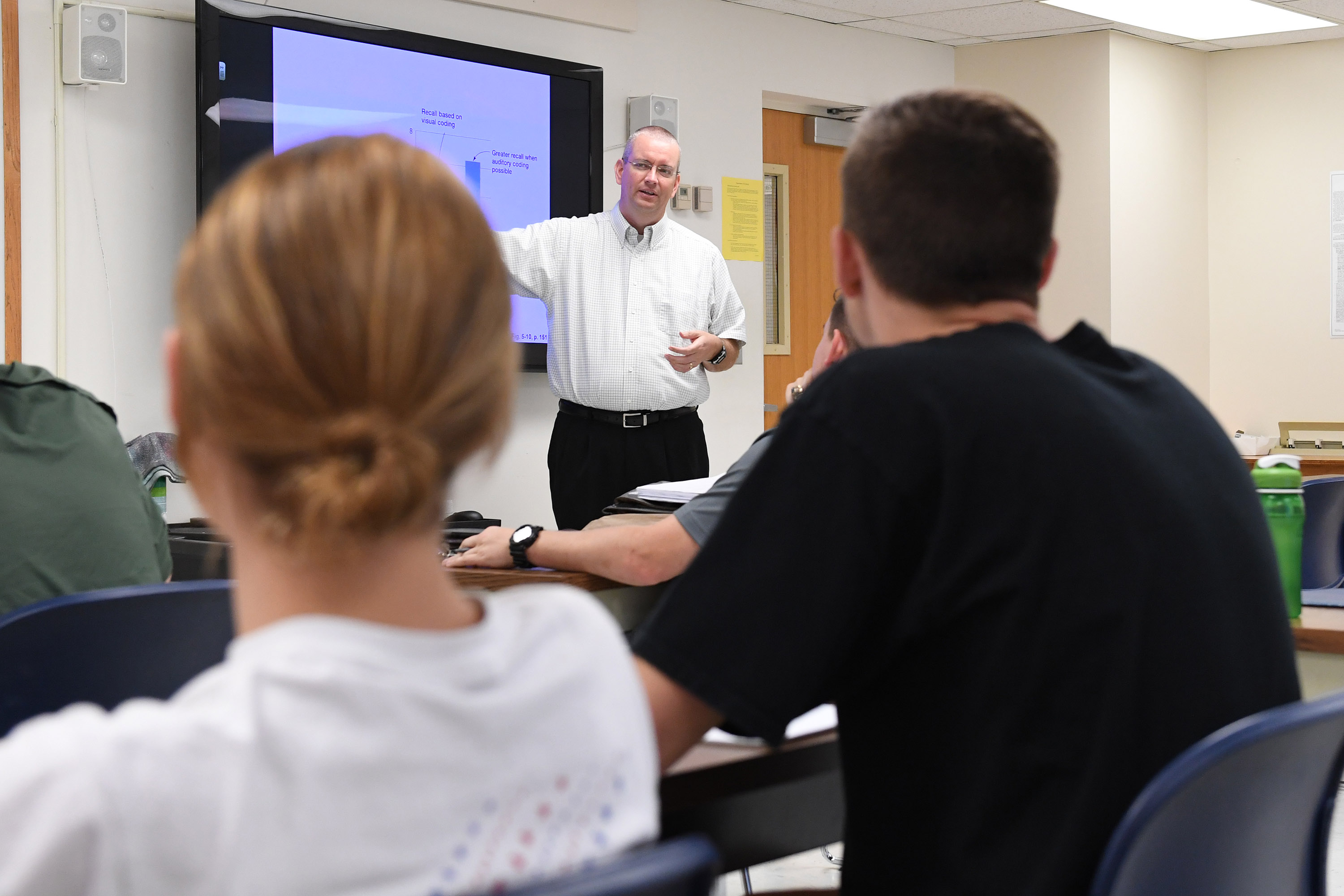 Professor teaching class