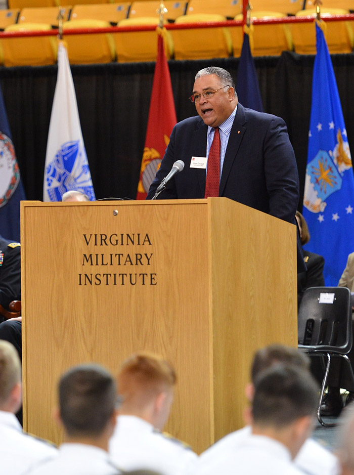 Image of Brian Crockett at podium