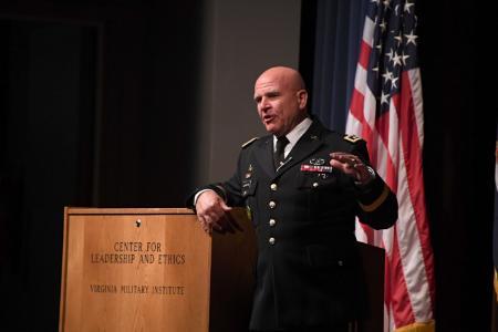 McMaster Speaking at VMI Podium