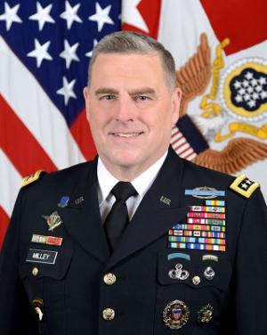 A portrait of Army Chief of Staff Mark Milley.