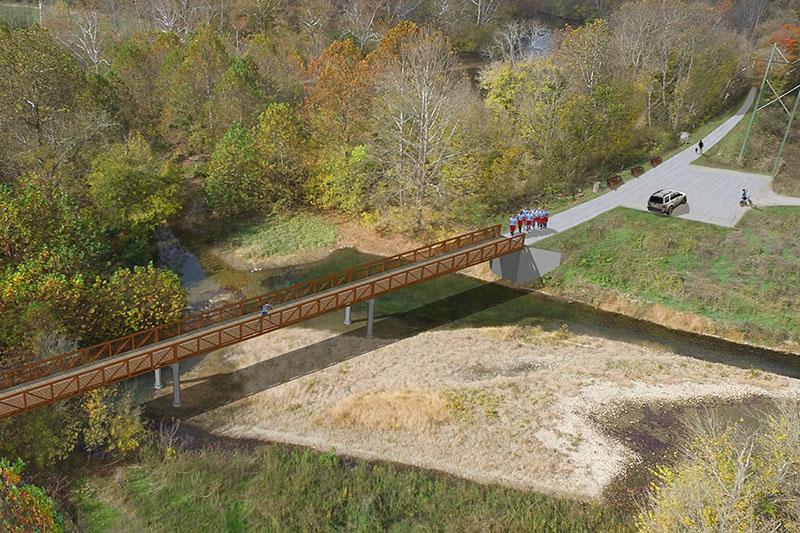 An architectural rendering of the new South River Bridge