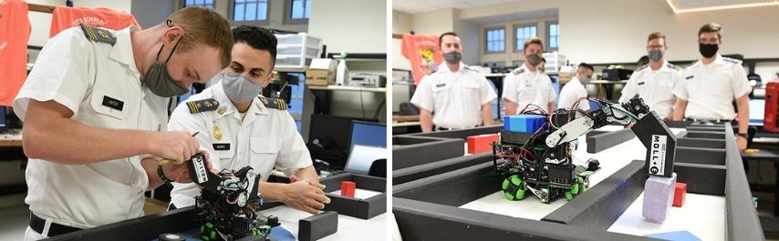 Cadets working on entry for the Institute of Electrical and Electronics Engineers (IEEE) Region III Hardware Competition