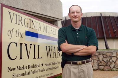 Lt. Col. Troy Marshall at the Virginia Museum of the Civil War