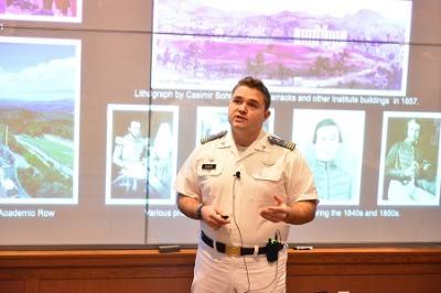 Christopher M. Hulbert ’22 presents his senior thesis: “Unearthed Contributors: African-Americans at Virginia Military Institute, 1839-1851