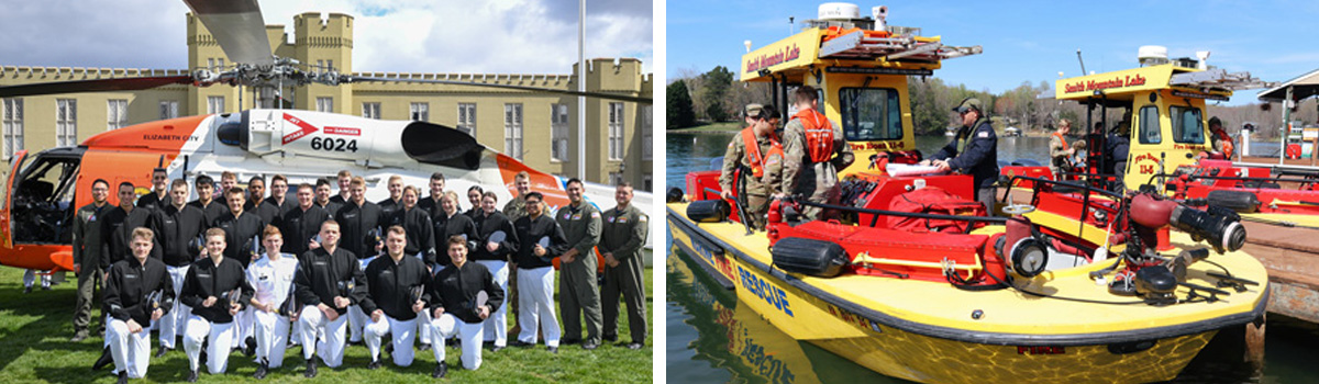 VMI Coast Guard detachment and NROTC Navy Company during spring field training exercises 2022