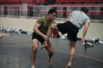 Student part of the Brazilian Jiu-Jitsu Club at VMI, a military college in Virginia