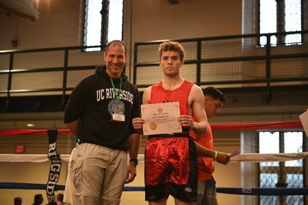 Students part of the VMI Boxing Club during nationals at VMI, a military college in Virginia