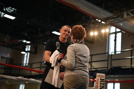 Students part of the VMI Boxing Club during nationals at VMI, a military college in Virginia