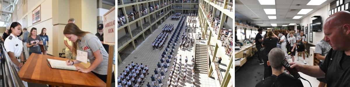 Collage of matriculation day photos.