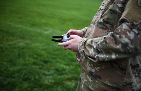 Students part of the Drone Club at VMI, a military college in Virginia