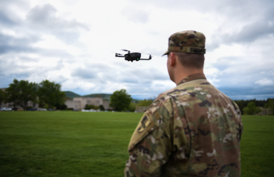Students part of the Drone Club at VMI, a military college in Virginia