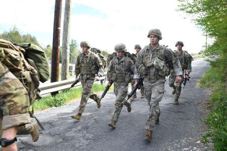 Students part of Ranger Challenge at VMI, a military college in Virginia