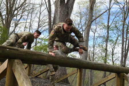 Students part of Ranger Challenge at VMI, a military college in Virginia