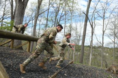 Students part of Ranger Challenge at VMI, a military college in Virginia