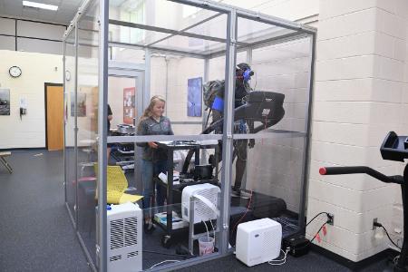 Student performing research at Virginia Military Institute, a military college in Virginia