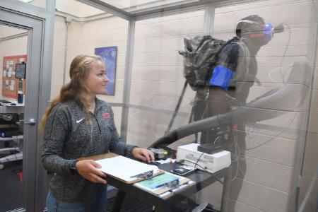 Student performing research at Virginia Military Institute, a military college in Virginia