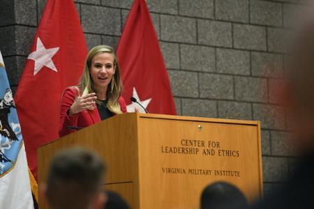 Virginia Military Institute’s 2022-23 Leader-in-Residence Tracy Walder.