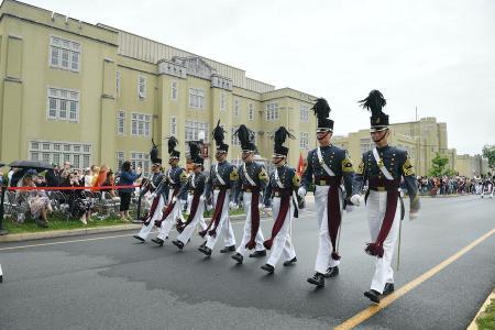 Memorial Parade at VMI, a military college in Virginia