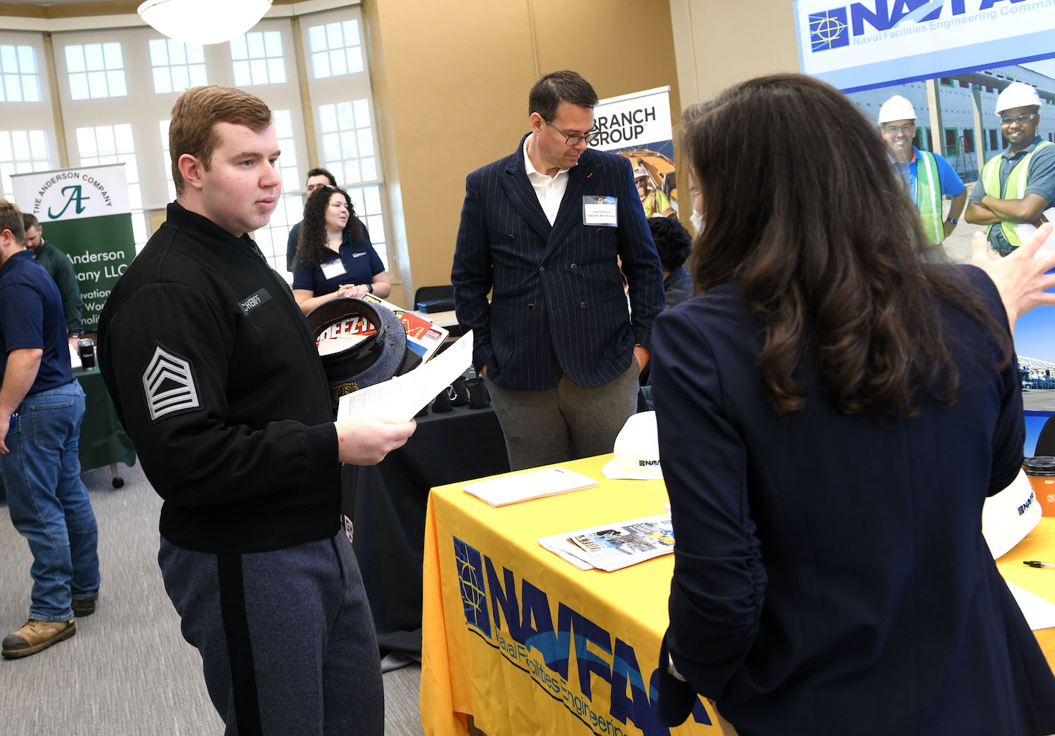 Virginia Military Institute's Spring 2023 Engineering Networking & Internship Fair — an engineering-centered event — was held in Preston Library Feb. 14, 2023.