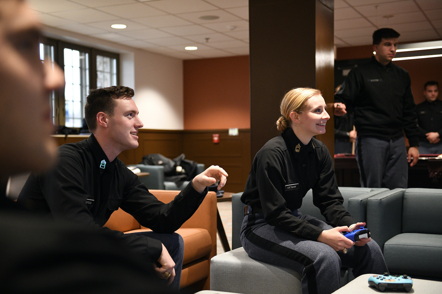 The new cadet activity center located on the ground floor of Crozet Hall has been dubbed “The Arsenal,” is for their use to relax, socialize, and enjoy televised events.
