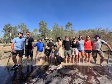 Students from VMI, a military college in Virginia, visit in Israel